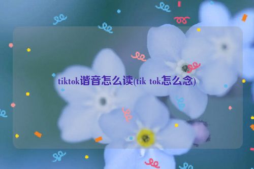 tiktok谐音怎么读(tik tok怎么念)